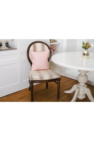 Melisa Damask Baskılı Duck Kumaş Kırmızı Kırlent 45 45 Cm - 808 45 x 45