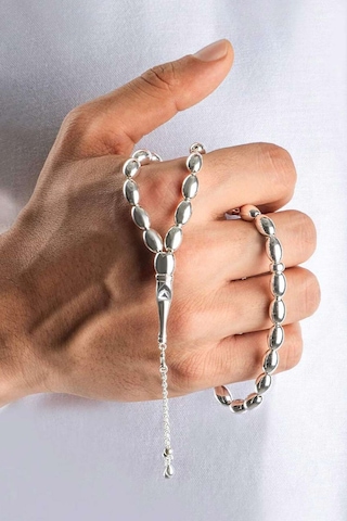 Arpa Kesim 20 Cm Gümüş Tesbih Beyaz