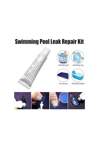 Ximistore9 Hava İle Dolu Yüzme Havuzu Tamir Seti: Mavi Tamir Plakaları 2 Adet Ve Yapıştırıcı - Gökyüzü Mavisi