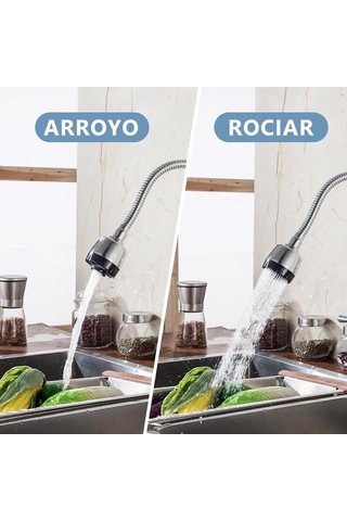 Besthome1 360 Derece Dönemez Çift İşlevli Seramik Musluk - Mutfakta Sıçrama Önleyen Diğer Diğer