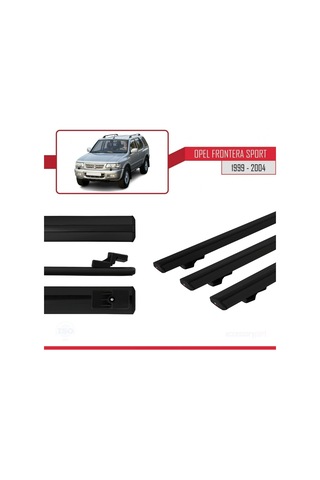Opel Frontera Sport 1999-2004 Arası İle Uyumlu Basic Model Ara Atkı Tavan Barı Siyah 3 Adet