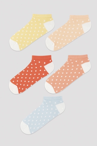 Penti Dots Renkli 5li Patik Çorap Çok Renkli
