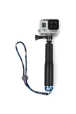 Dofolink Alüminyum 19 İnçli Gopro Üç Yönlü Akıllı Telefon Stabu Spor Kamera Dalış Çubuğu Mavi Siyah