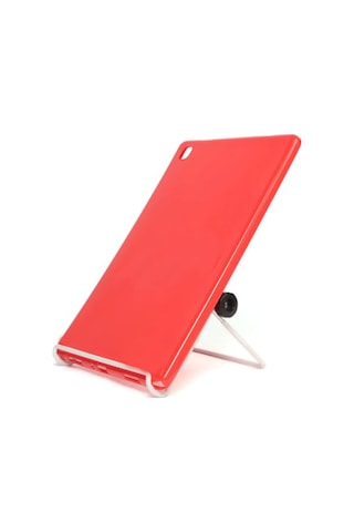 Lenovo M8 Tb-8505f 8" 3lü Set Lansman Silikon Kılıf + Nano Ekran Koruyucu Kırmızı