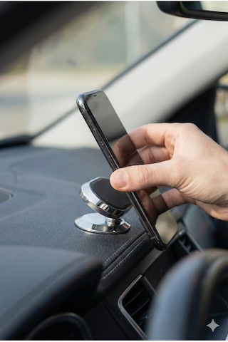 Güçlü Mıknatıslı Araç İçi Telefon Tutucu Yapışkanlı Torpido Üstü Telefon Tutacağı