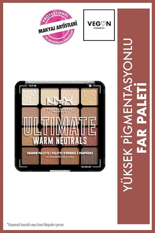 Nyx Göz Farı Paleti - Ultimate Shadow Pallette Warm Neutrals
