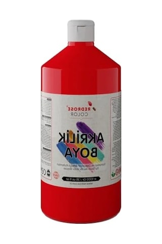 Dayanıklı Kırmızı Akrilik Boya - 1000 Gr 0.2 L