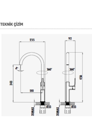 Creavit Sp8502 Slope Mutfak Armatürü