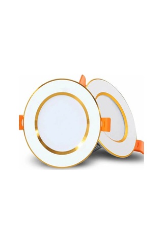 7w 3 Renkli Beyaz,gün Işığı,ikisi Bir Arada Beyaz Gold Led Spot Lamba - 2 Adettir Beyaz Gold