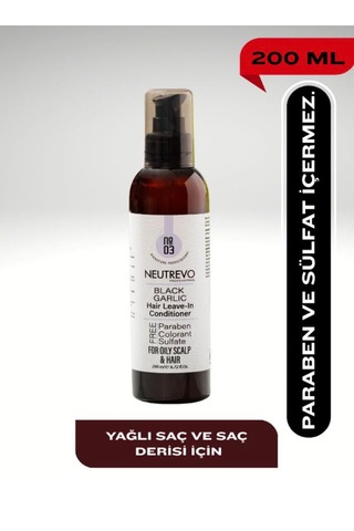Neutrevo Professional No:3 Black Garlic Serisi Dengeleyeci Ve Arındırıcı Durulanmayan Saç Bakım Kremi 200 Ml