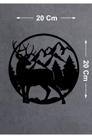 Avcı Geyik Ve Dağ Sticker - 4x4 Off Road Adventure Hunter Sticker - Araba Oto Karavan Cam Motosiklet Sticker - 02169 20x20 Cm