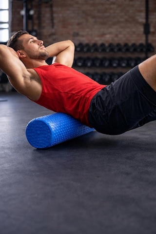 Avessa Afr-90x15 Masajlı Uzun Foam Roller, 90x15 Cm, Mavi Çok Renkli