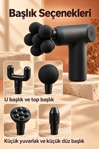 Masaj Aleti Kol Ve Bacak İçin Altı Toplu Başlıklı Düz Renkli