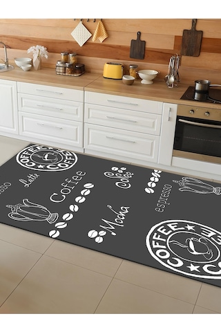 Makinede Yıkanabilir Kaymaz Taban Leke Tutmaz Dijital Baskı Mutfak Halısı 0625m 001
