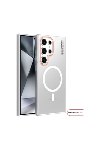 Samsung Galaxy S24 Ultra Uyumlu Mat Sert Klein Kılıf Beyaz