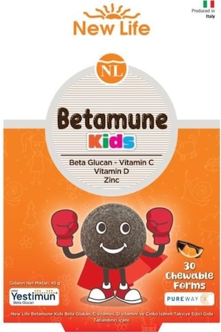 New Life Betamune Kids 30 Yumuşak Kapsül New Life Betamune Kids 30 Yumuşak Kapsül