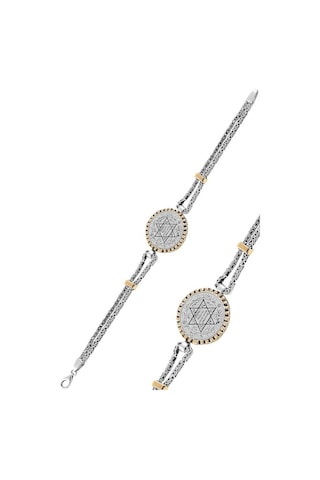 Takıhan Mührü Süleyman Kral Zincir Tasarımlı Gümüş Bileklik 20 CM