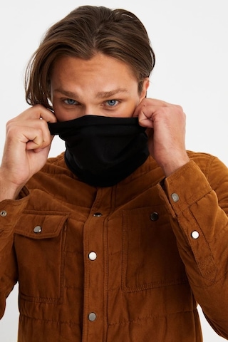 Erkek 4 Fonksiyonlu Koruyucu Pamuklu, Esnek, Terletmez, Bandana, Boyunluk, Maske - Tek Ebat / Siyah Siyah