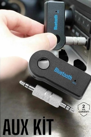 Hubrendy Tekno Kablosuz Bluetooth Aux Araç Kiti Siyah Hafıza Kartlı