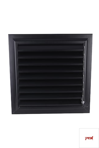 Pen Alüminyum Banyo Wc Havalandırma Menfezi 44x44 Mat Siyah