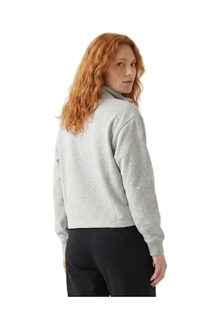 Sportive Cleo Zip Neck Kadın Gri Günlük Stil Sweatshirt 26yk0006-kml