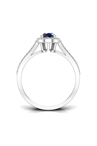 0,80 Karat Pırlantalı Safir Yüzük