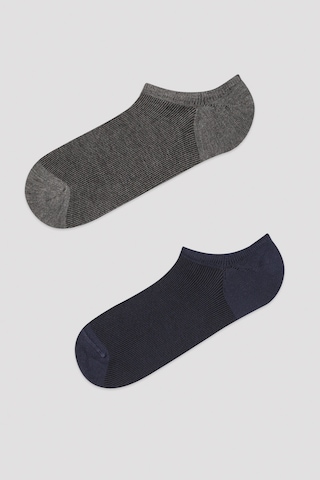 Penti Erkek Bambu 2li Sneaker Çorabı Lacivert Gri Gri - Lacivert