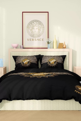 Marka Nevresim Takımı Çift Kişilik Pamuklu Saten Kumaş 6 Parça 3d Dijital Baskı Duvet Cover Set Model No:109 Renkli