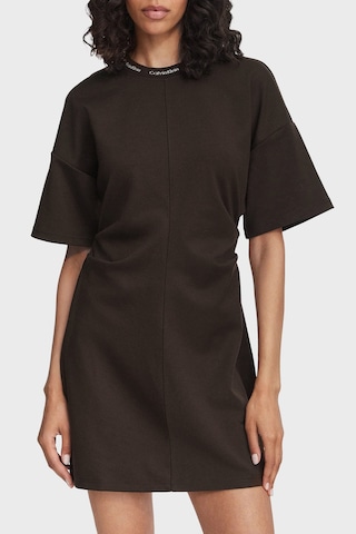 Calvin Klein Oversize Belden Büzgülü Mini Elbise Lv047g251gto2 Kadın Elbise Lv047g251g To2 Kahve
