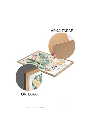 Artavessa 3 Parça Ahşap Çerçeve Görünümlü Mdf Tablo Seti - ERSYCRVSZ3SET16