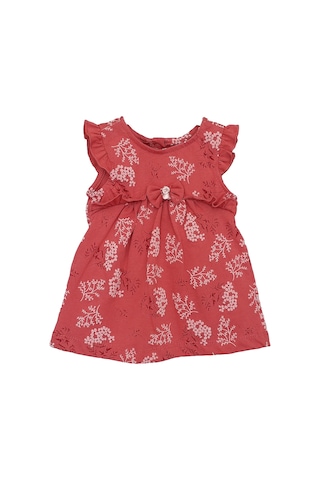 S-Mall Caramell Bebek Elbisesi - Elb7068 - Little Flower - Kiremit