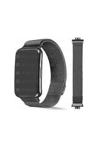 Huawei Watch Fit Hasır Metal Kordon Premium Hasır Kayış