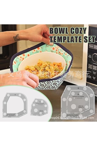 Padalink 8 İnç Akrilik Dikiş Şablonu - Bowl Cozy Ev Ofisi Kullanıma Uygun Konforlu Kase Yapımı Ölçü Aracı DiğER