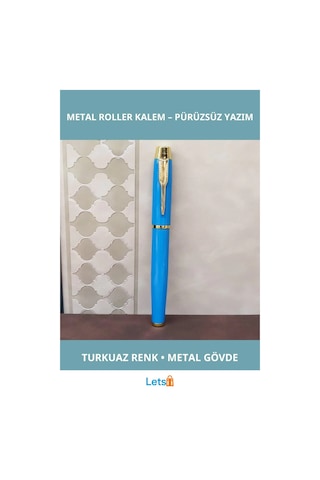 Turkuaz Metal Roller Kalem Şık Tasarım Ve Dayanıklılık Çok Renkli