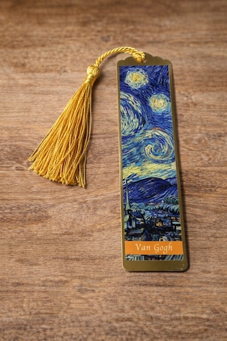 Sanatsal Tablo Temalı Metal Kitap Ayracı Van Gogh-yıldızlı Gece
