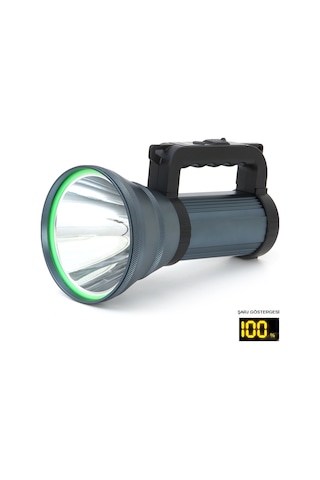 Watton Wt-411 200w Güçlü Şarjlı El Feneri Projektör Siyah