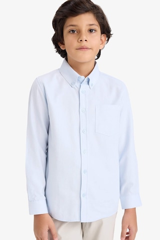 Defacto Erkek Çocuk Polo Yaka Oxford Uzun Kollu Basic Düz Gömlek W3215a626spbe61 Mavi-be61