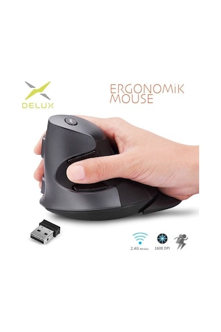 Luve Store Delux M618gx Ergonomik Dikey Kablosuz Mouse
