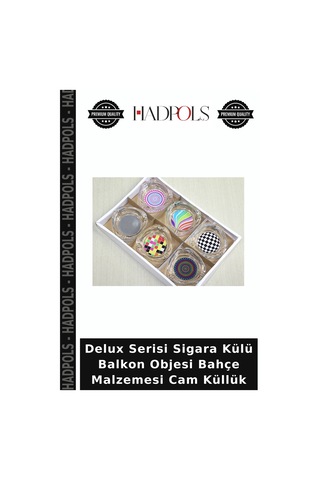 Delux Serisi Sigara Külü Balkon Objesi Bahçe Malzemesi Cam Küllük