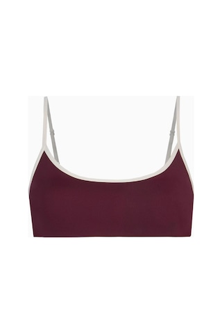 Because Of Alice Base Contrast Trim Cami Bra Tamamlayıcı Spor Sütyeni Bordo
