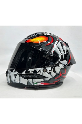 Sway Sw 868 Cannibal Black Grey Red Güneş Vizörlü Siyah Camlı