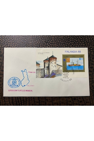 Cuba / Küba 1988 İlk Gün Zarfı Exp. Filatelica İnternational Mundial '88 Finlandia