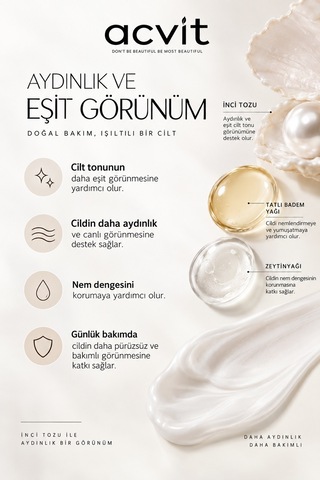 Acvit Cilt Tonu Renk Açıcı İnci Krem 50 ML