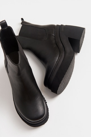 Luvishoes Emma Siyah Cilt Kadın Bot Siyah