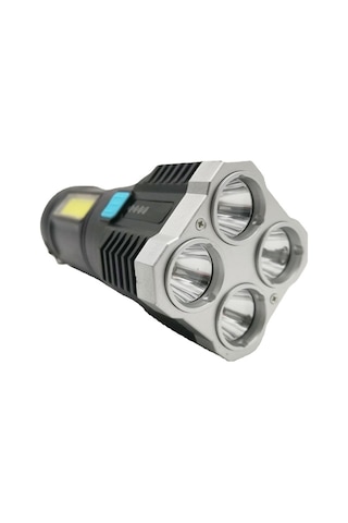 Sones S03 4 X Smd 3030 + Cob Güçlü Işık Usb Şarj Edilebilir Led El Feneri Çok Renkli