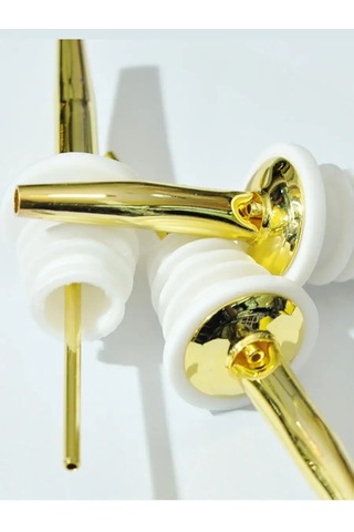 Maks Wıne Yağ Ve Şarap İçin Şişe Dolumu Seti 109774244 Altın Rengi