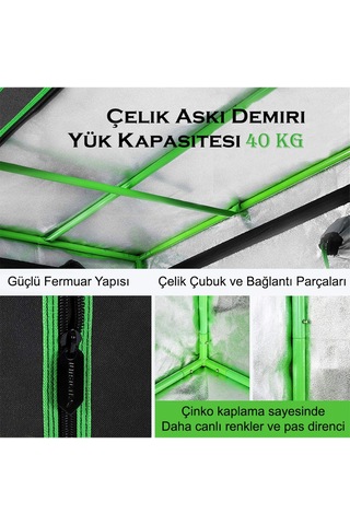 Grow Wizard 140x140x200 Bitki Yetiştirme Kabini