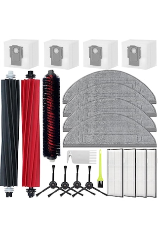 Roborock S8 Robot Süpürge Fırça Filtre Paspas Bezi Toz Torbaları İçin