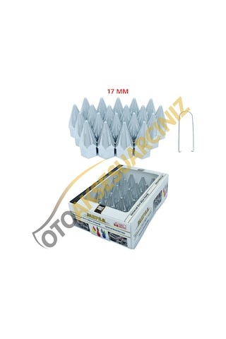 A Kalite Mefsa Bijon Kapağı Sivri 17 Mm Krom 20 Li Set