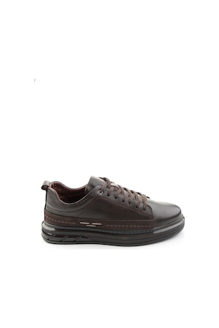 Bambi Kahve Hakiki Deri Erkek Sneaker E01080226343